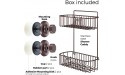 HASKO accessories Shower Caddy with Suction Cups | 304 Stainless Steel | Adhesive 3M Stick Discs | 2 Tier Basket for Bathroom and Kitchen Storage Bronze - B7YQK6VAX