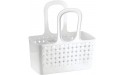 iDesign Orbz Plastic Bathroom Shower Tote Small Divided College Dorm Caddy for Shampoo Conditioner Soap Cosmetics Beauty Products 11.75 x 6 x 12 White - BHJ8UJW8R