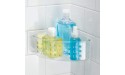 iDesign Plastic Bathroom Suction Holder Shower Organizer Corner Basket for Sponges Scrubbers Soap Shampoo Conditioner 9 x 7 x 3.5 Clear - BIHKQ64YK