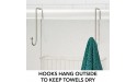 mDesign Steel Shower Caddy Hanging Shelf Rack Storage Organizer 4 Baskets 2 Hooks for Bathroom Dorm Corner Inside Shower Wall Holds Shampoo Conditioner Soap Dispenser Sponge Satin - BBVJKOBZR