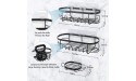 TARNABY Shower Caddy RustProof Stainless Steel Shower Organizer Shelf No Drilling Traceless Adhesive Shower Storage Rack for Bathroom Kitchen（Black 3Pack - B297VU13Z