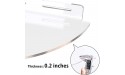 Vdomus Acrylic Corner Shower Shelf 2 Pack with Adhesive Wall Mount Bathroom Transparent Floating Corner Shelf No Drilling Soap and Shampoo Holder Shower Organizer - BW6UVT6DP