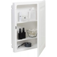 American Pride 9612RP1AR Recess-Mount Medicine Cabinet with Raised Panel Door 16 x 20 Plastic Body White - B6P2UPC1T