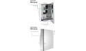 Bathroom Medicine Cabinet Aluminum Recessed Surface Mount 20 x 24 Right Left Hinged Mirrored Interior - B4I787BCT
