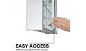 Bathroom Medicine Cabinet Aluminum Recessed Surface Mount 30 x 30 2 Door Mirrored w LED - BFSO29981