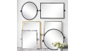 Black Metal Framed Recessed Bathroom Medicine Cabinet with Mirror Rectangle Beveled Vanity Mirrors for Wall 16 x 24 inches - B27EZN6GM