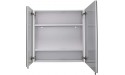 Croydex Wellington Double Door Bi-View Steel Cabinet with Hang N Lock Fixing System White - BF5BP6QXG