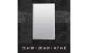 Designer Series by Zenith Aluminum Beveled Mirror Medicine Cabinet 15 x 26 in. Frameless - BICXRHRQ9