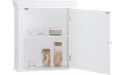 Elegant Home Fashions Detachabe Chestnut Medicine Wall Cabinet Bathroom Storage White - BLUZHN5E1