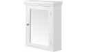 Elegant Home Fashions Detachabe Chestnut Medicine Wall Cabinet Bathroom Storage White - BLUZHN5E1
