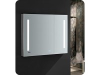Fresca Tiempo 36" Wide x 30" Tall Bathroom Medicine Cabinet w LED Lighting & Defogger - B1BV5E04L