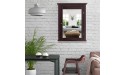 GLACER Bathroom Mirror Cabinet Wall Mounted Storage Cabinet with Mirror Door and Adjustable Shelf Mirrored Medicine Cabinet for Bathroom Living Room Cloakroom 22 x 6 x 27.5 inches Brown - B0ZS71SIR