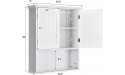 GOFLAME Bathroom Wall Cabinet 2-Door Toilet Cabinet with Hanging Design Wooden Medicine Cabinet with Height Adjustable Shelf Wall Mount Cabinet with Large Storage Space White - B8X09B1F8