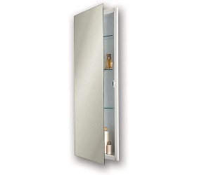 Jensen 663BC Low Profile Narrow Body Medicine Cabinet with Polished Mirror 15-Inch by 36-Inch - BBJ2OVAUN