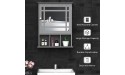 kleankin Bathroom Cabinet Wall Mount with Mirror Door 3 Shelf Organizer for Bathroom Kitchen Bedroom Grey - B704DOHL8