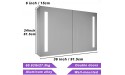 MIRPLUS 36 X 24 Inch Medicine Cabinet with Mirror,Led Lights Medicine Cabinets for Bathroom,Wall Mounted Medicine Cabinets for Bathroom with Mirror,Inductive Switch Double Door Medicine Cabinets - BPIJZ6A1J