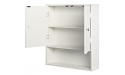 Pemberly Row Contemporary 2 Shelf Wall Medicine Cabinet in White - BS82IL8T9