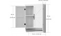 SRIWATANA Bathroom Wall Cabinet 2-Door Medicine Cabinet with Adjustable Shelf White - BGRPRTLK9