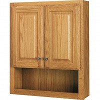 Style Selections 23-in x 28-in Ready-to-Assemble 2 Door Bathroom Wall Wood Medicine Cabinet Honey Oak - BUHXP5QV8