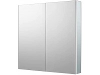 Sunrosa Aluminum Bathroom Medicine Cabinet with Mirror Door 36"×27.5" Bathroom Mirror Cabinet Wall-mountable and Recessed-in Mirror Cabinet 2 Doors Medicine Cabinet Organizer - BJRY3M7W5