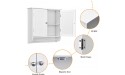 Tangkula Bathroom Cabinet Wall Mounted Bathroom Medicine Cabinet with Bar & Double Door & Adjustable Shelf Over The Toilet Storage Cabinet Hanging Cabinet for Bathroom Laundry Kitchen - BR36AKJOM