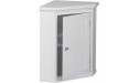 Wall Mounted Corner Storage Cabinet Adjustable Shelf Space-Saving Design Medicine Cabinet Perfect for Bathroom Home Furniture White Finish - BGQ5QPOL1