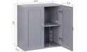 Yaheetech Bathroom Medicine Cabinet 2 Door Wall Mounted Storage Cabinet with Adjustable Shelf 23.4in L x 12.2in W x 23.4in H Dark Gray Set of 2 - BUUCIXBWU
