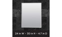 ZPC Zenith Products Corporation Frameless Designer Series by Zenith Aluminum Beveled Mirror Medicine Cabinet 24 x 30 24 x 30 MRA2430 - B64HV4J46