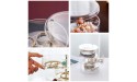 2 Pack Clear Hair Accessory Storage Containers Acrylic Hair Accessories Holder Organizer Hair Tie Container Jar Stackable Hair Clip Container Organizer Jewelry Hairband Holder Box Organizer with Lids - BCM309VUO