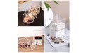 2 Pack Clear Hair Accessory Storage Containers Acrylic Hair Accessories Holder Organizer Hair Tie Container Jar Stackable Hair Clip Container Organizer Jewelry Hairband Holder Box Organizer with Lids - BCM309VUO