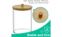2 Pack Clear Qtips Holder Cotton Ball Bathroom Organizer Apothecary Jars with Bamboo Lids Round Makeup Organizer… 2 Pack 10OZ&15OZ - BHIEFGWPX