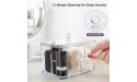 2 Pack Lolalet Qtip Holder Dispenser Makeup Organizer for Cotton Ball Cotton Swab Cotton Round Pads Floss Clear Plastic Bathroom Canister Storage Beauty Product Organization - B5PXC19EM