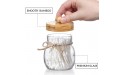 3 Pack Apothecary Jars with Bamboo Lid Glass Mason Jar Canister for Vanity Organizer Storage Rustic farmhouse Bathroom Decor Accessories Set Cute Qtip Holder Dispenser for Cotton Swabs Balls - B83OSMQ0O