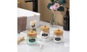 3 Pack Apothecary Jars with Bamboo Lid Glass Mason Jar Canister for Vanity Organizer Storage Rustic farmhouse Bathroom Decor Accessories Set Cute Qtip Holder Dispenser for Cotton Swabs Balls - B83OSMQ0O