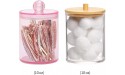 6pcs Qtip Holder Dispenser for Cotton Ball Cotton Swab Cotton Round Pads Floss 10 oz Clear Plastic Apothecary Jar for Bathroom Canister Storage Organization - BG3KWQS35