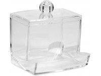 AYNEFY Cotton Swabs Storage Cotton Swab Contain Box Portable Home Cosmetic Case Q-tip Storage Cotton Pad Swab Box Organizer for Bathroom and Bedroom 3.5inch x 3inch x 3.5inch - BNWSU38UT