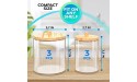 Clear Plastic Apothecary Jars with Lids Premium Acrylic Qtip Holder Bathroom Set 6 Pack 10 Oz Bathroom Canisters for Cotton Ball Cotton Swab and Cotton Round Pads Compact Qtip Dispenser - B44SJ7AKL