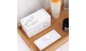 Cotton Swab Holder Luxspire Resin Cotton Ball Canister with Lid 2 Compartments Dispenser Storage Box Cosmetics Countertop Organizer Containers for Cotton Pads Rounds Ink White - BCEVQ2P0S
