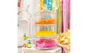 DecorFest 3-Tier Stackable Plastic Candy Jar with Lid Premium Acrylic Plastic BPA-Free Decorative Canister Organizer Apothecary – 6” Diameter x 12”H Clear - B7G1HN8KR