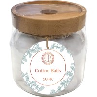 Evriholder Glass Container Cotton Ball Canister White - BL031F12H
