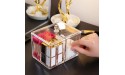 Harmorale Cotton Pad Holder Dispenser Cotton Ball Pad Swab – Acrylic Clear Plastic Makeup Organizer Bathroom Swab Pad Dispenser 4 Sections - BJ1MGW1PD