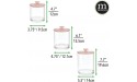 mDesign Plastic Apothecary Canister Jar Storage Organizer for Bathroom Bedroom Vanity Kitchen Cabinet Organization Holds Cotton Swab Lumiere Collection Set of 3 Clear Pink - BW4KSJQBK