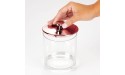 mDesign Plastic Round Bathroom Vanity Countertop Storage Organizer Apothecary Canister Jar for Cotton Swabs Rounds Balls Makeup Sponges Bath Salts Clear Rose Gold - BFDFNSPWB
