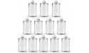MDLUU 12-Pack Glass Canisters 5oz Spice Jars with Airtight Lids Bathroom Vanity Organizer for Qtips Bath Salt Cotton Balls - BRFAK5KH1