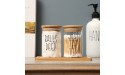 MOMEEMO Apothecary Jars with Lids for Bathroom Organization Qtip Holder Glass and Cotton Ball Holder are Great for Farmhouse Bathroom Decor Rustic Bathroom Decor. Glass - BIPKUOXKN