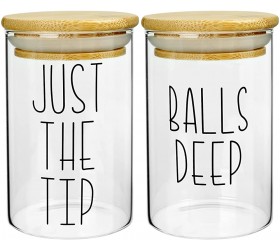 MOMEEMO Apothecary Jars with Lids for Bathroom Organization Qtip Holder Glass and Cotton Ball Holder are Great for Farmhouse Bathroom Decor Rustic Bathroom Decor. Glass - BIPKUOXKN