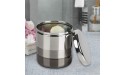 nu steel Triune Q-tip Jar Holder in 3-Tone Shiny Gray Stainless Steel for Bathrooms & Vanity Spaces - B1305TIP7