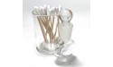 PAYKOC IMPORTS Clear Large 3 Heady Hand Blown Glass Cotton Swab Q-Tip Holder Alcohol ISO Station - B41W1CN7V
