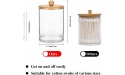 SGHUO 2 Pack Acrylic Qtip Holder Dispenser Apothecary Jars with Bamboo Lids Cotton Ball Holder Clear Plastic Bathroom Jars for Cotton Pad Round Swab Bathroom Canister Accessories Storage Organizer - BRR3C3UTX
