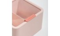 SUNFICON Q-tip Dispenser Cotton Pads Holder Cotton Swab Balls Holder Makeup Sponge Organizer w Clear Lid Qtip Storage Canister Cosmetic Pads Container Flosses Box Case 2 Sections Girls Women Pink - BIXMMZ42R